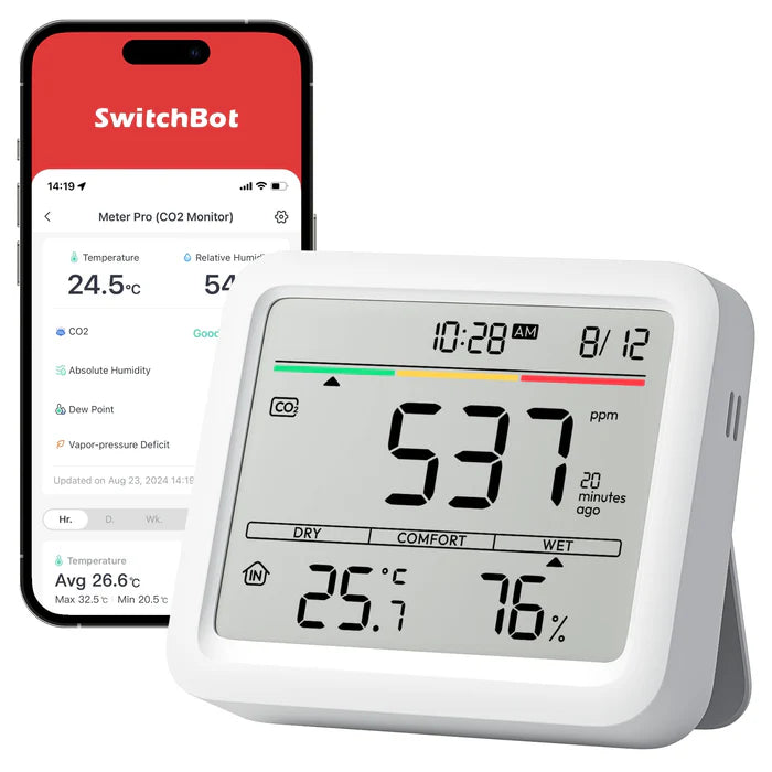 SwitchBot Skjá- Loftgæðanemi (CO2 Skynjari)